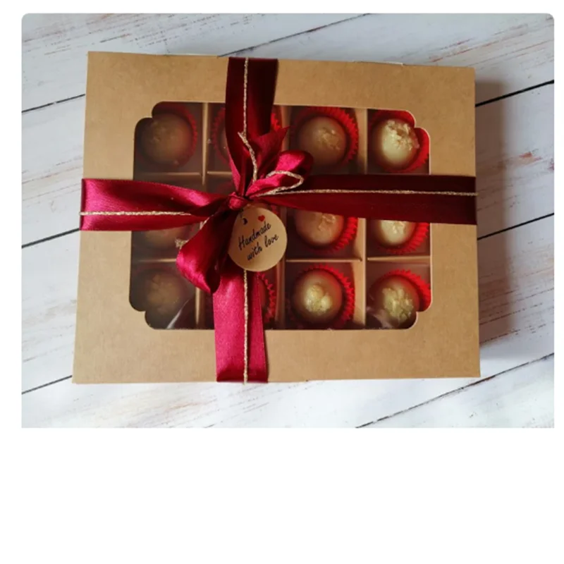 Ručne vyrobené ďakovné darčekové štítky – sada 100 kusov kraftového papiera