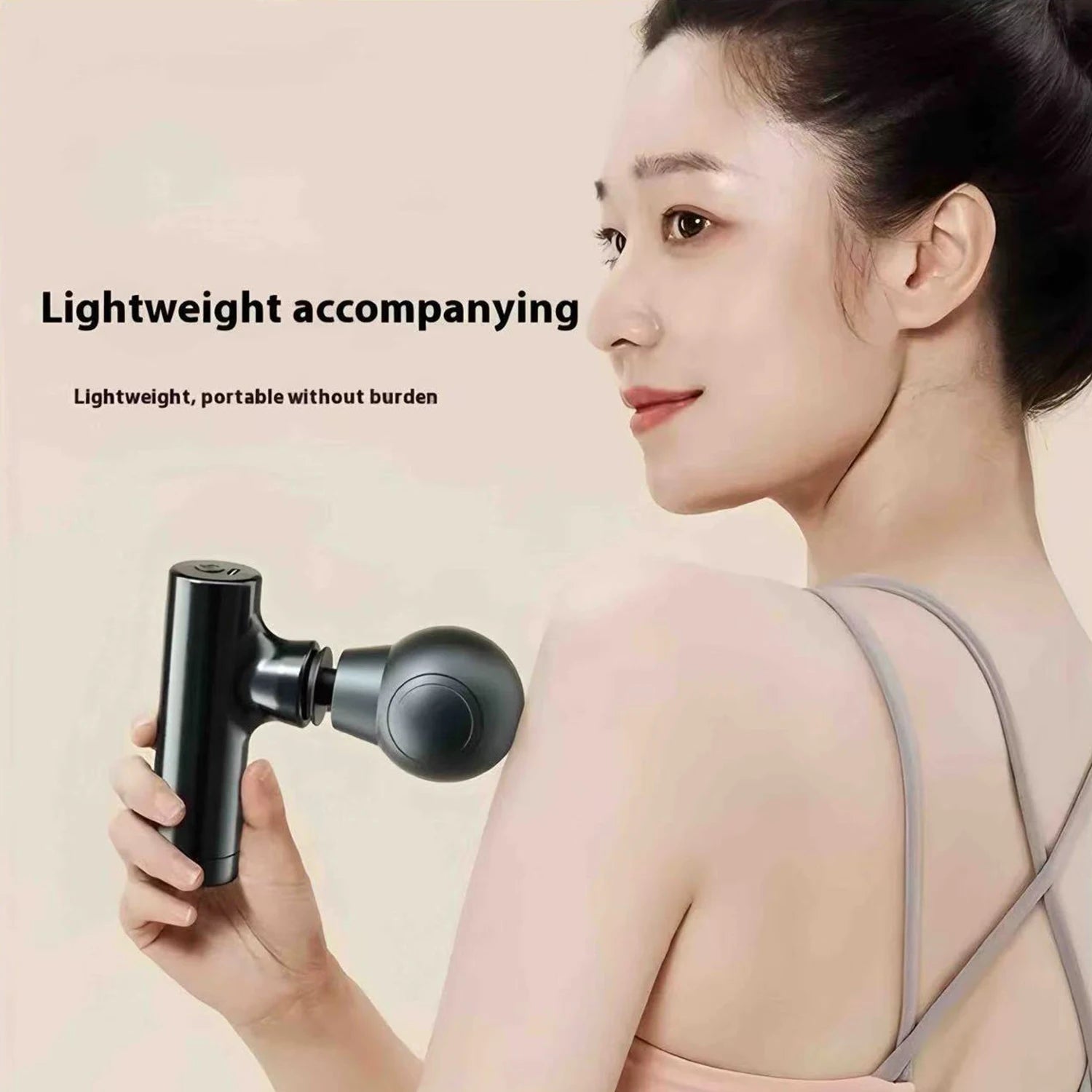 Mini Massage Massage LCD Screen 6 Heads Gun Muscle Massager Portable Electric Fascia Gun for Neck Foot Body Fascia Gun 