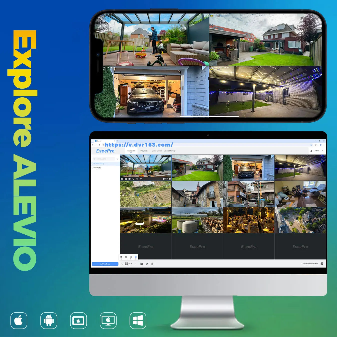 Alevio Vanjska Solarna Bežična Sigurnosna Kamera 4MP IP67