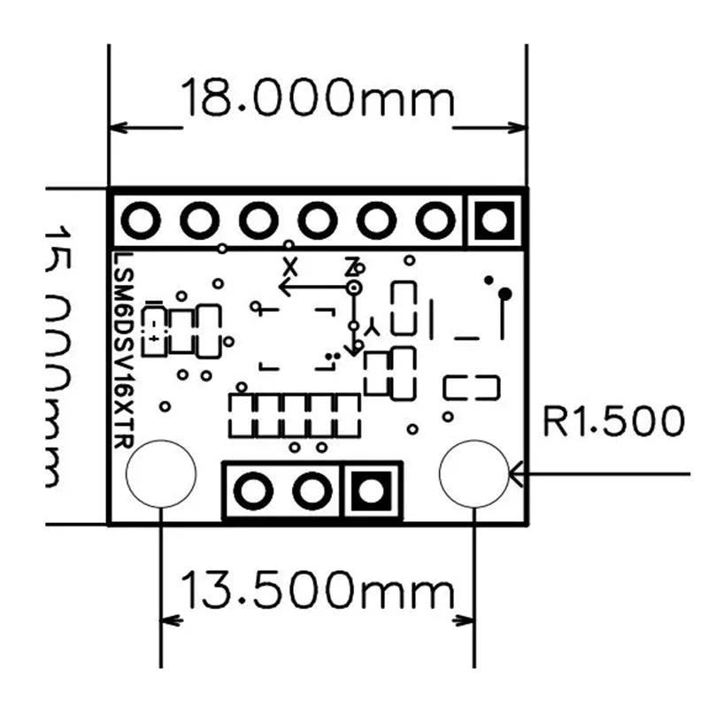 LSM6DSV16XTR IMU Sensor Module
