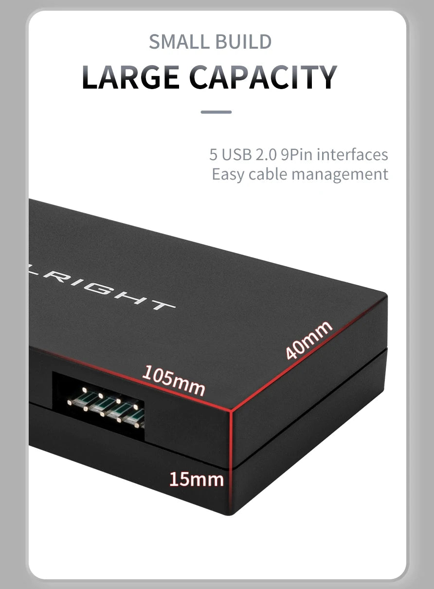 Hub Scheda Madre USB 2.0 Interno X5