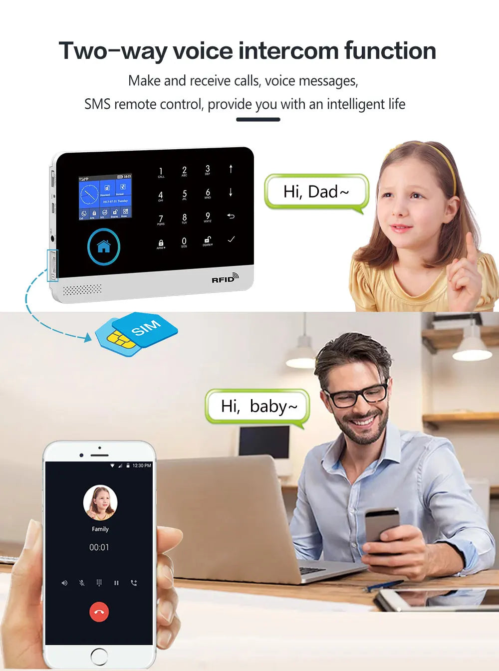 PGST home alarm system, door detector, outdoor solar alarm, door and window/motion sensor, 433MHz, GSM, wireless, anti-theft