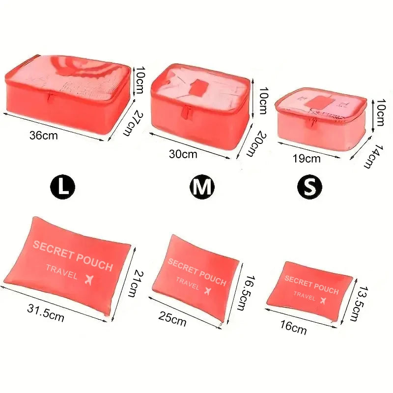 Reisverpakkingszakken - Set van 6