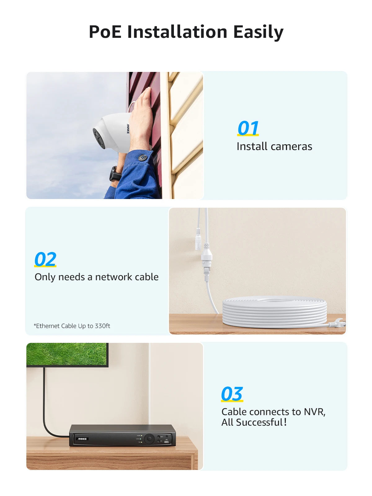 ANNKE 4K 8MP PoE Security Camera Kit with 8CH NVR