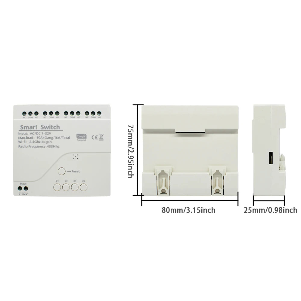 Four-Channel Wi-Fi Relay Module - Voltage Options