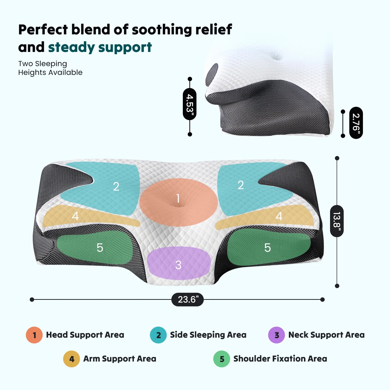 Ergonomic Memory Foam Cervical Pillow with Cooling Cover