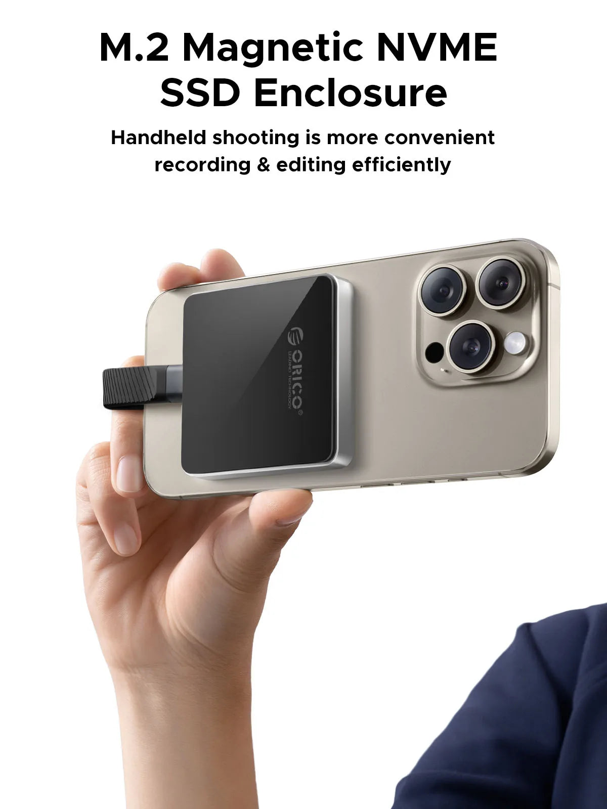 Magnetyczna obudowa M.2 NVMe SSD 10Gbps USB-C do iPhone’a i laptopa