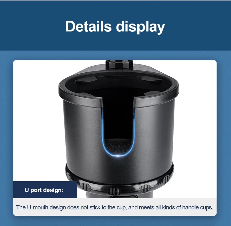 3 in 1 Car Cup Holder Extender with Tray