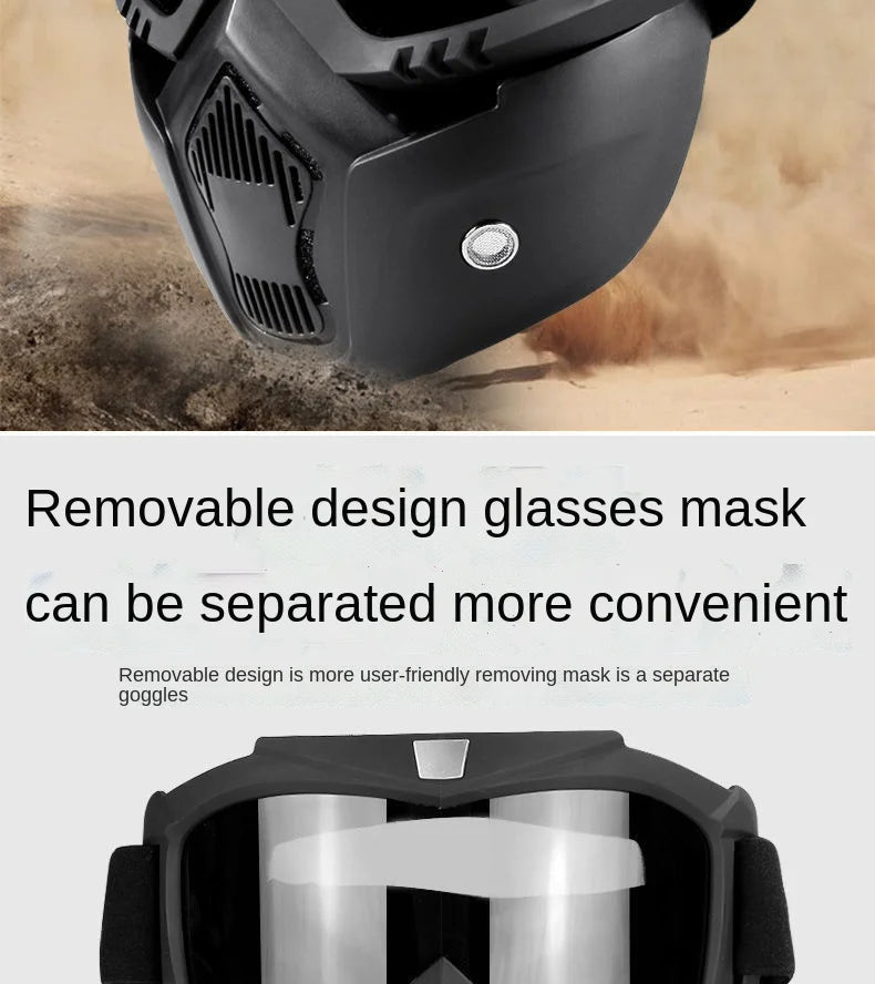 Goggles Full Face Hd Transparent Fog-proof Sand-proof Electric Welding Protective Glasses Versatile Breath-proof Windproof Mask 