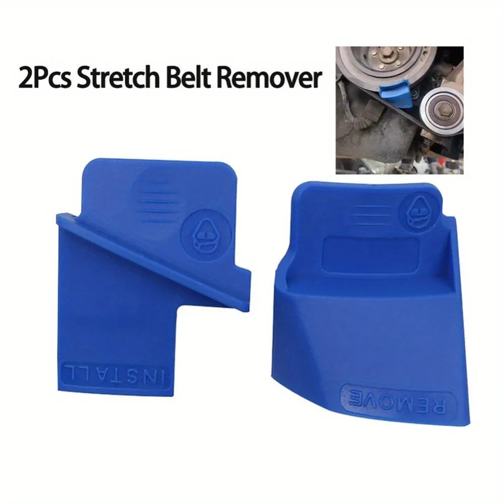 2pcs Retractable Belt Service Removal and Installation Set Automotive Ribbed Drive Belt Removal Aid Removal & Installation Tool