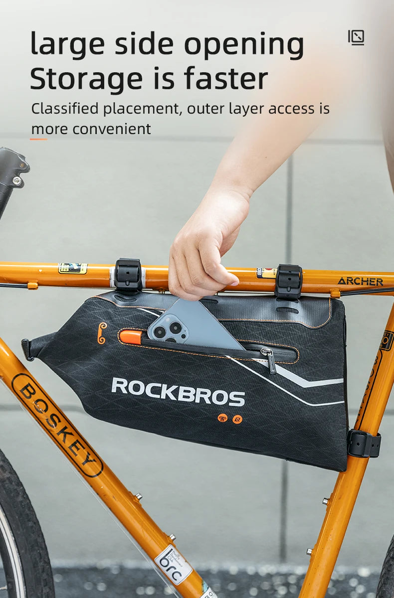 Waterproof Bicycle Frame Bag for MTB & Road Bikes Nylon Storage