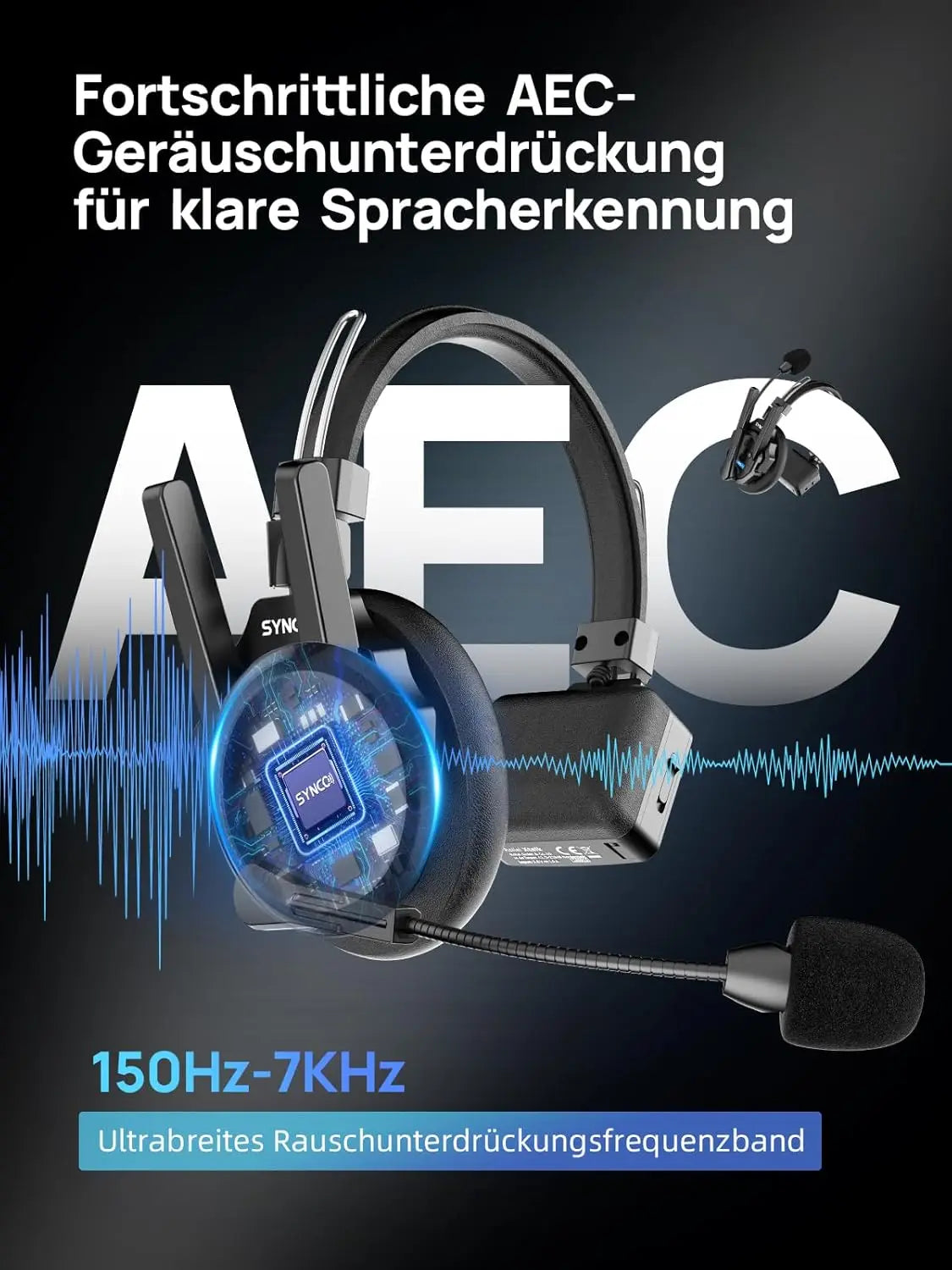 【US STOCK】 SYNCO XTALK XPRO2 Wireless Intercom Headset System, 2 Person 2.4GHz Wireless Communication Headset 500m/1640ft with Noise Reduction Program Production Live Show