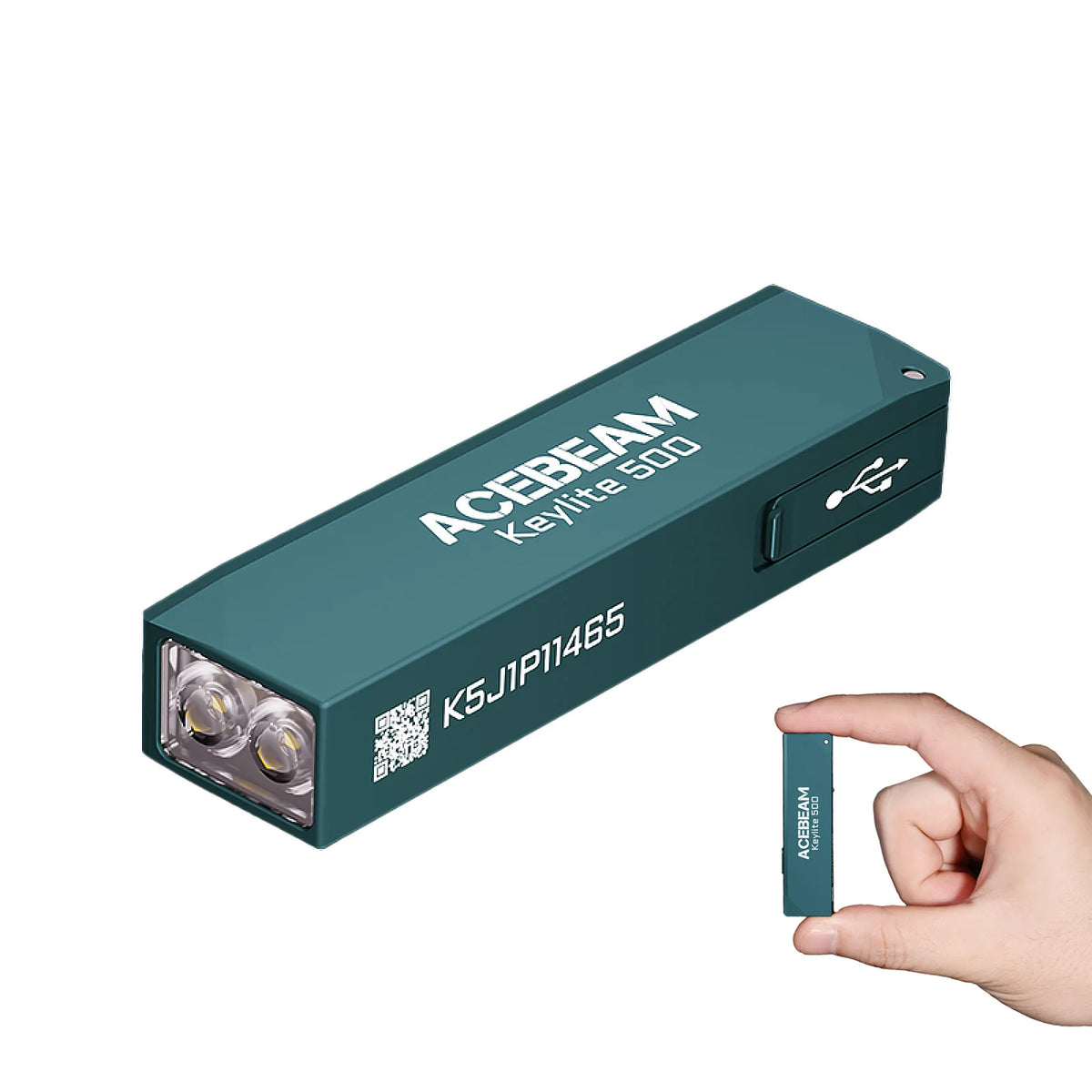 Compact 500-Lumen Rechargeable Keychain Torch