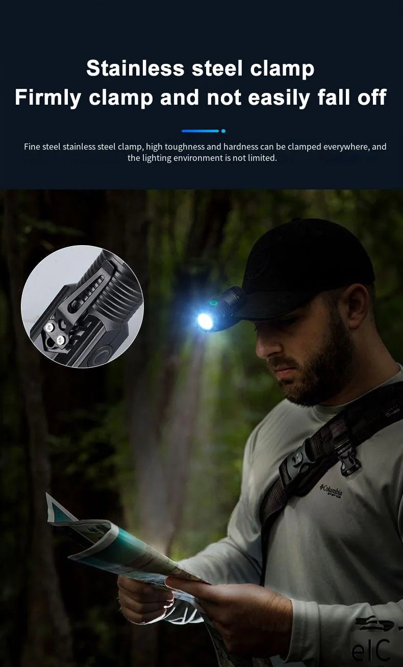 S01 Rechargeable Mini LED Clip Flashlight