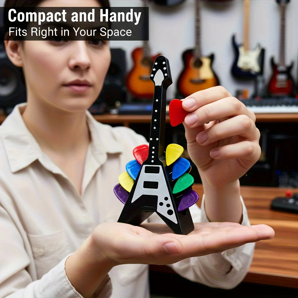 Guitar-Shaped Pick Holder and Amplifier-Shaped Drawer Set