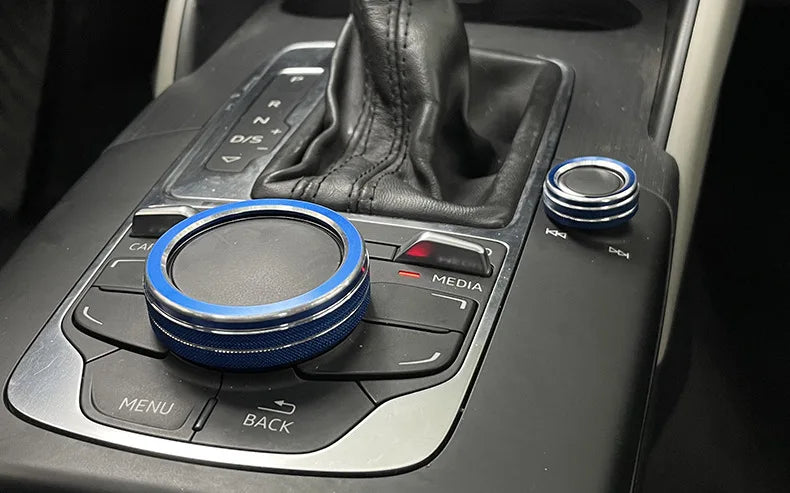 Metal Center Console Volume Knob Trim Ring for Audi A3 S3