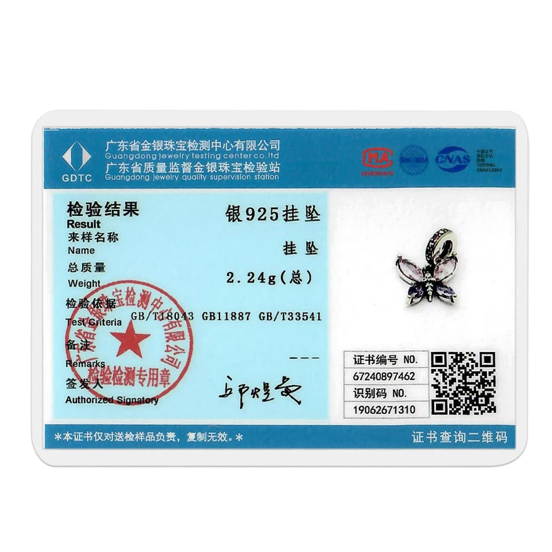 Original 925 Sterling Silver Colorful Butterfly Charms Beads Pendants Fit S925 Bracelet Necklace Fine DIY Birthday Jewelry 