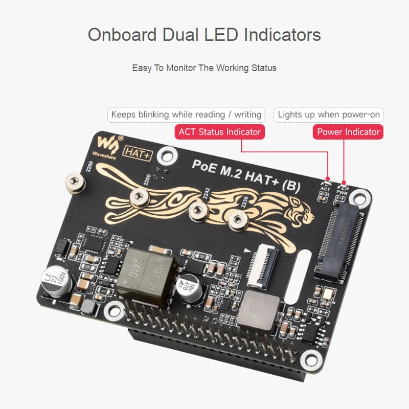 HAT za Raspberry Pi 5 M.2 NVMe in PoE