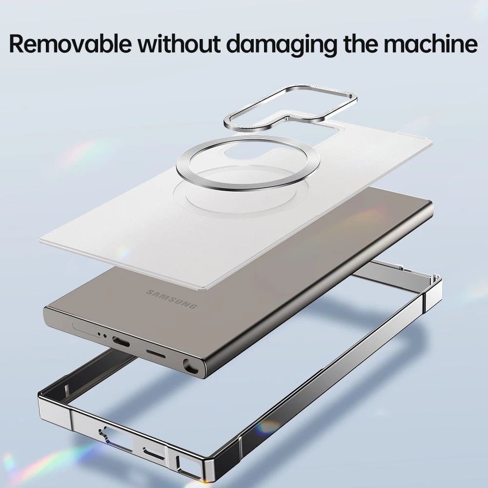 Aluminium Metall Magnetfodral för Samsung Galaxy S25 Ultra & S24 Ultra
