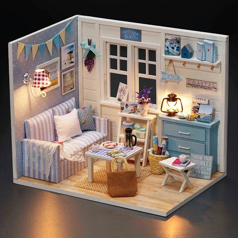 Kit de quarto em miniatura DIY, opções de modelos