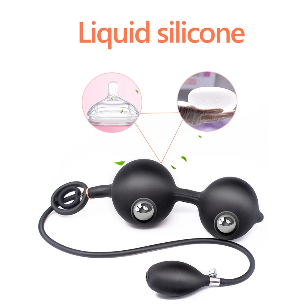 Kişiselleştirilmiş Dolgunluk ve Derin Basınç Oyunu için Şişirilebilir Anal Tıkaç