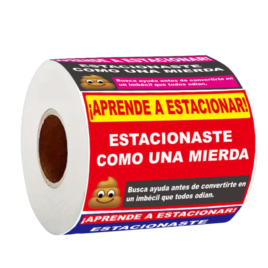 Spanish Humorous Parking Reminder Stickers - 160 Pieces