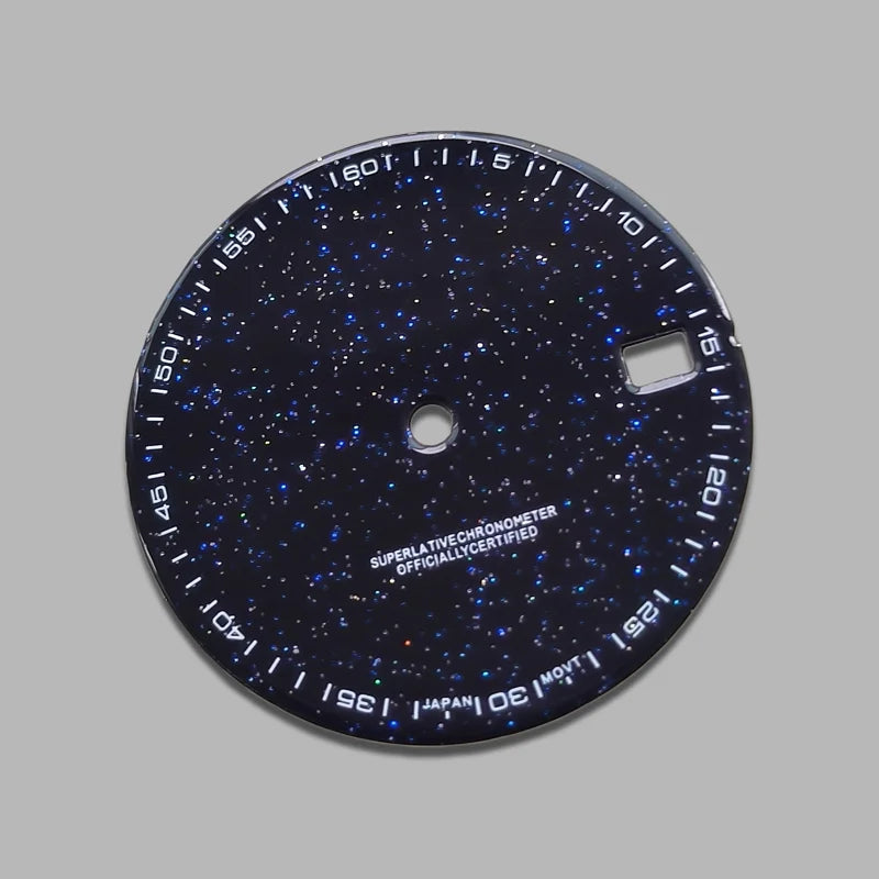 28.5mm Blue Gold Sand Dial for NH35 NH36 Watch Mods