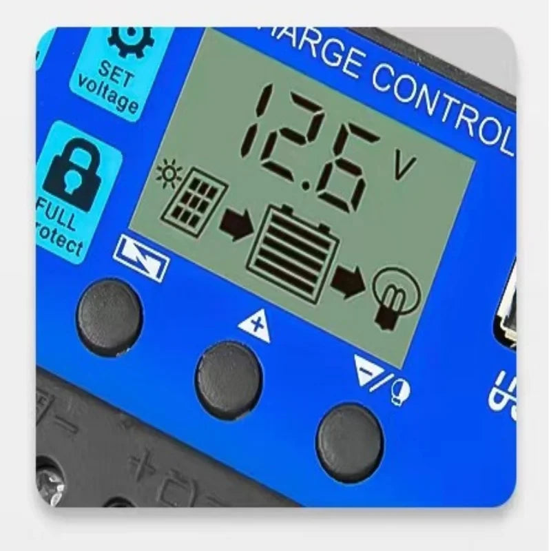 12V/24V PWM Solar Charge Controller with LCD