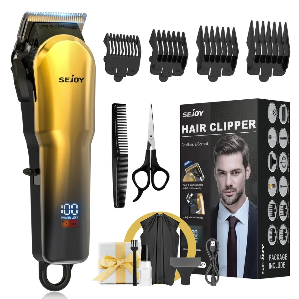 Hair Clippers for Men – Cordless Professional Grooming Kit