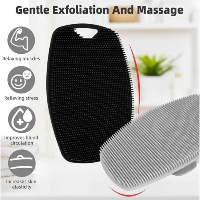 1pc Soft Silicone Body Cleansing Brush For Exfoliation Convenient Practical Easy To Clean Pamper Yourself Silicone Bath Brush 
