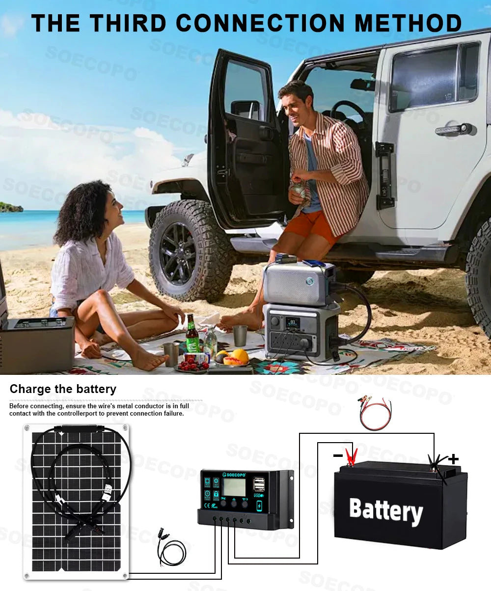 Off-Grid Solar Power Kit 2200W Inverter with 20W Panel
