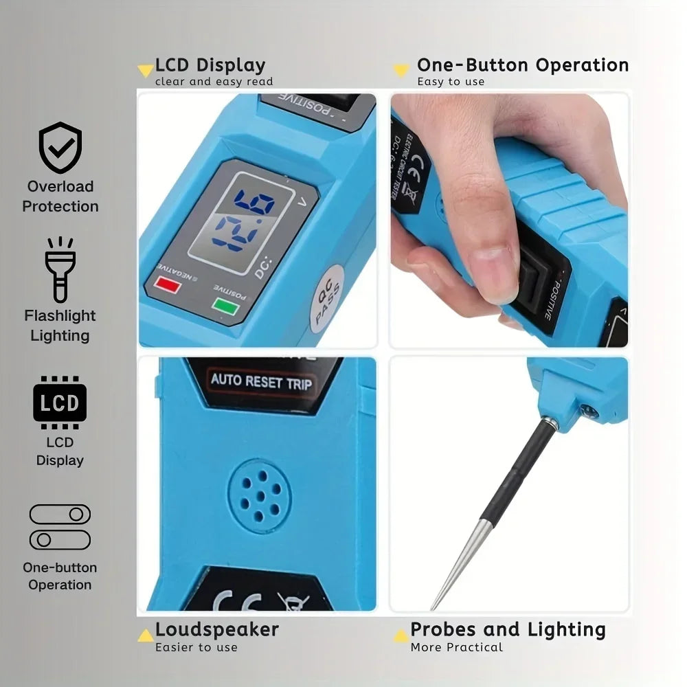 Smart Car Circuit Tester 823, s LED zobrazením napätia - napájanie USB, kompatibilné s vozidlami 3,5–36 V DC