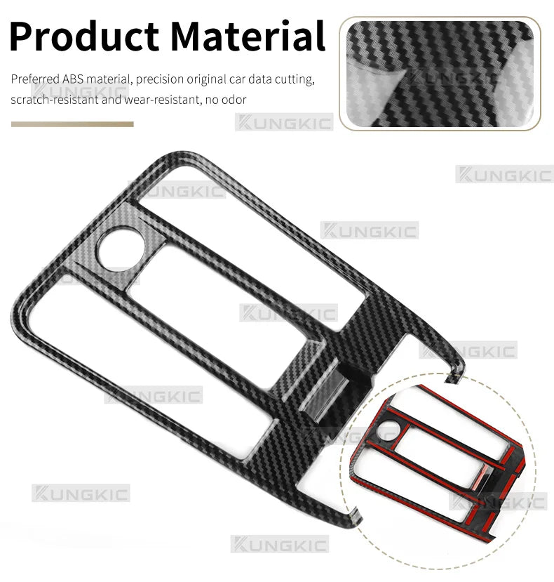 Carbon Fiber Style ABS Gear Trim for Seat Leon and Cupra