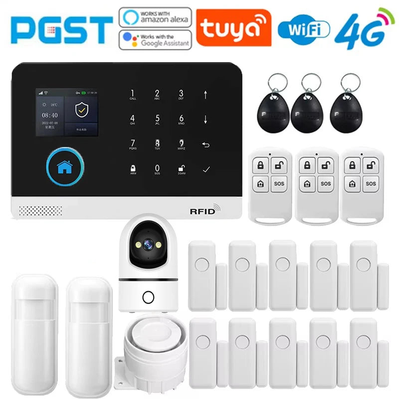 Home Wireless Alarm System 4G WiFi Tuya App Control