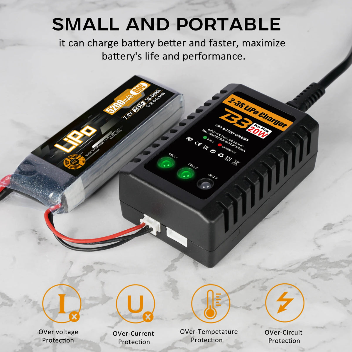 B3 Pro Max 2S-3S LiPo Balance Charger