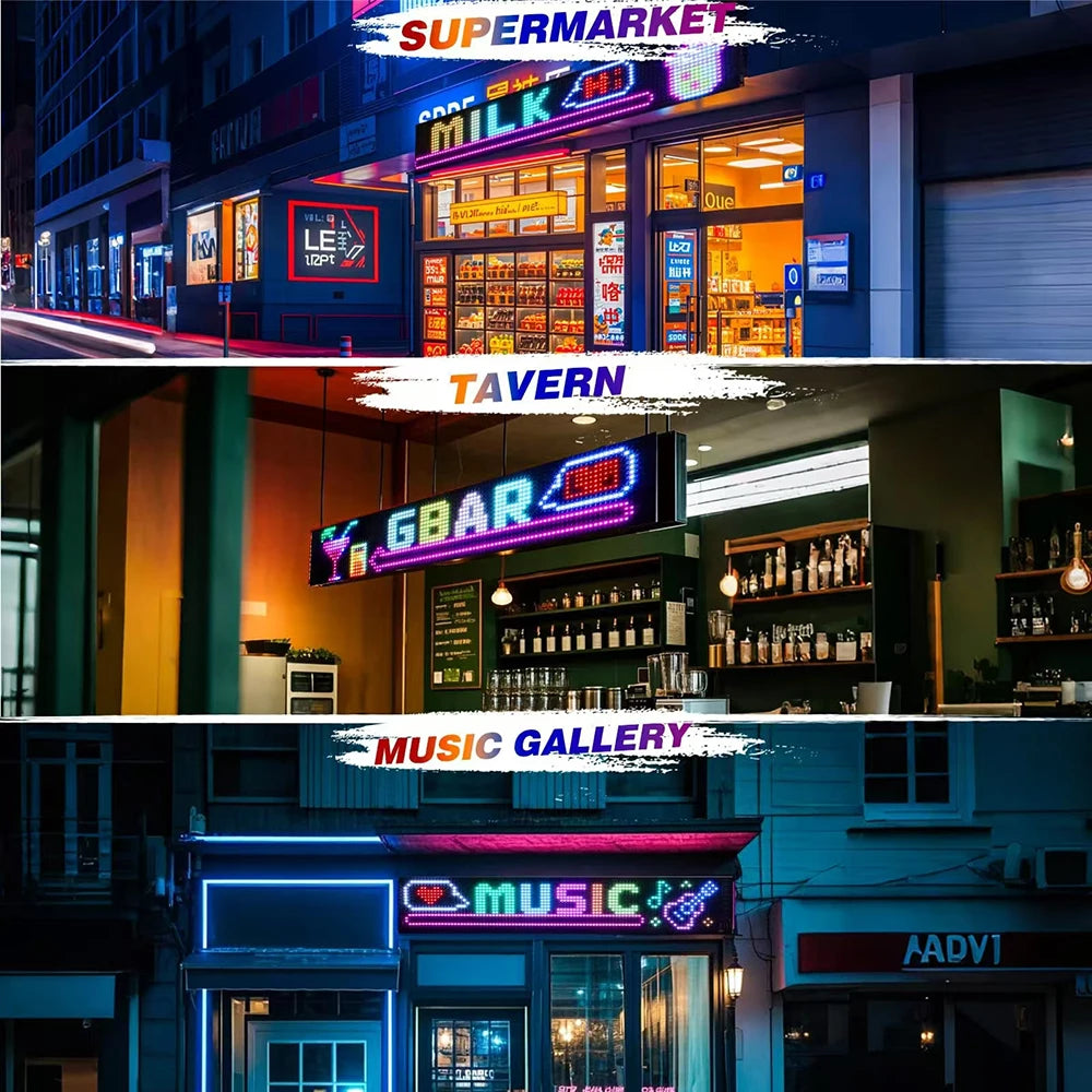 Painel de matriz RGB LED programável flexível