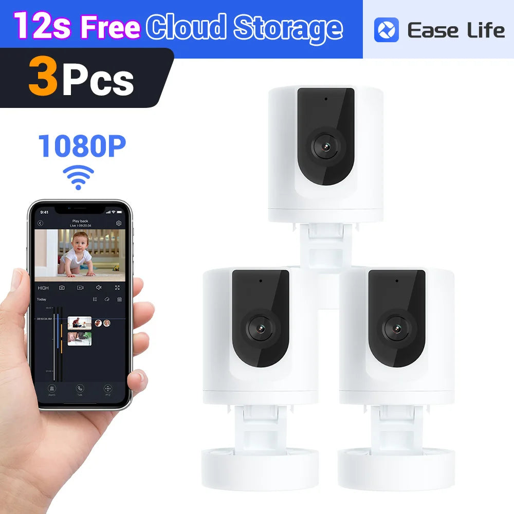 Pet Camera ,Security Camera Indoor,Pet Camera with Phone App, ,Security Camera Indoor，Foldable Baby Camera for Home Security 