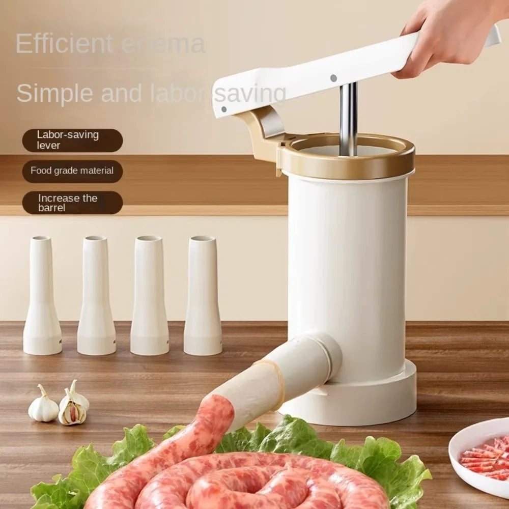 Ruční závitník na tlačítkování uzeného masa se čtyřmi tryskami