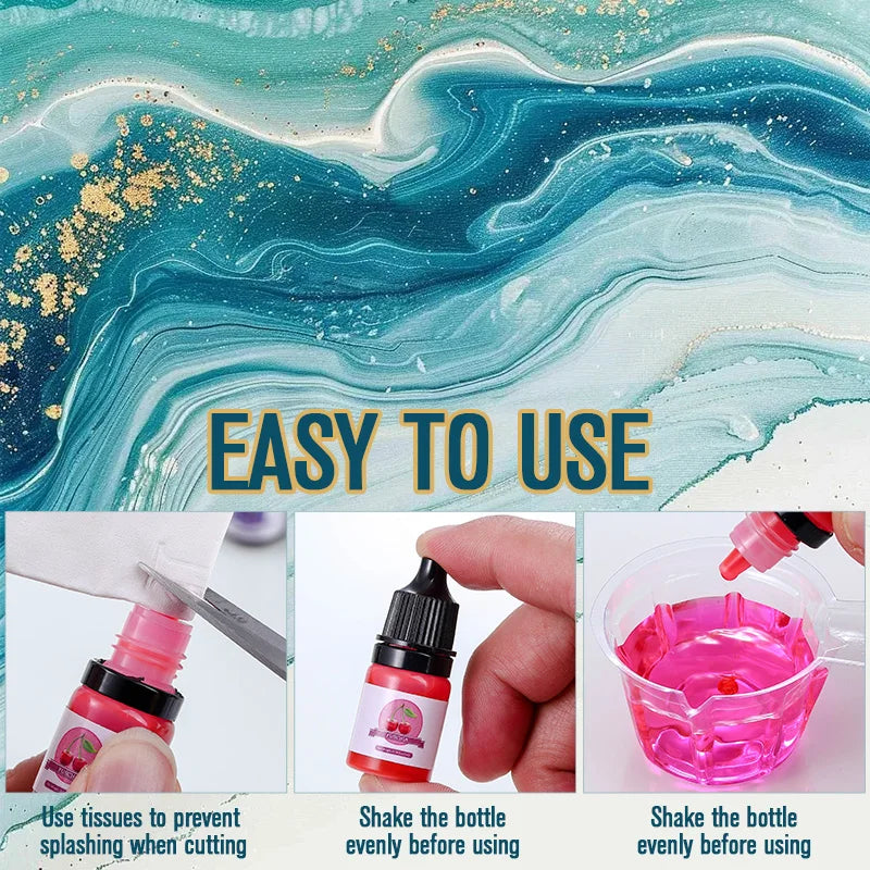 Set de colorants liquides epoxy Resin 24 couleurs
