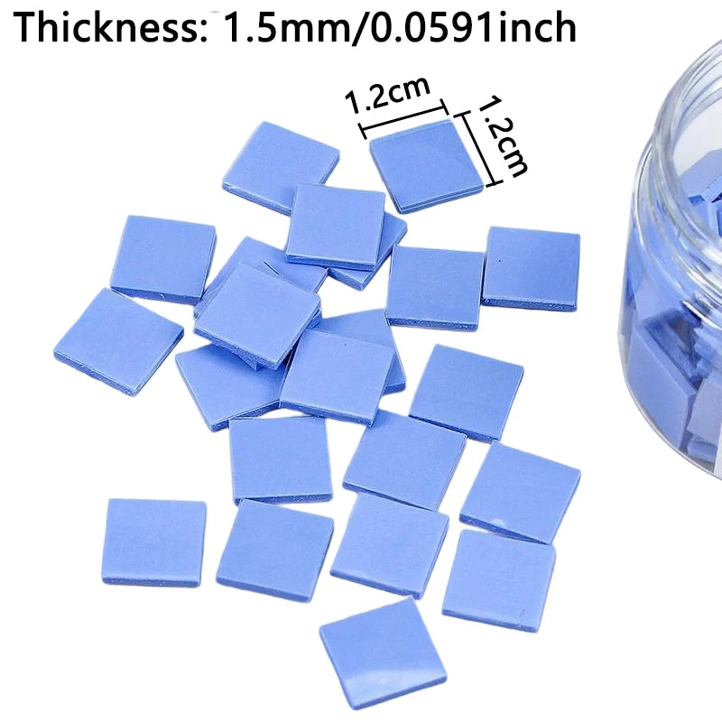 Pre-Cut Silicone Thermal Pads, 100 Pieces