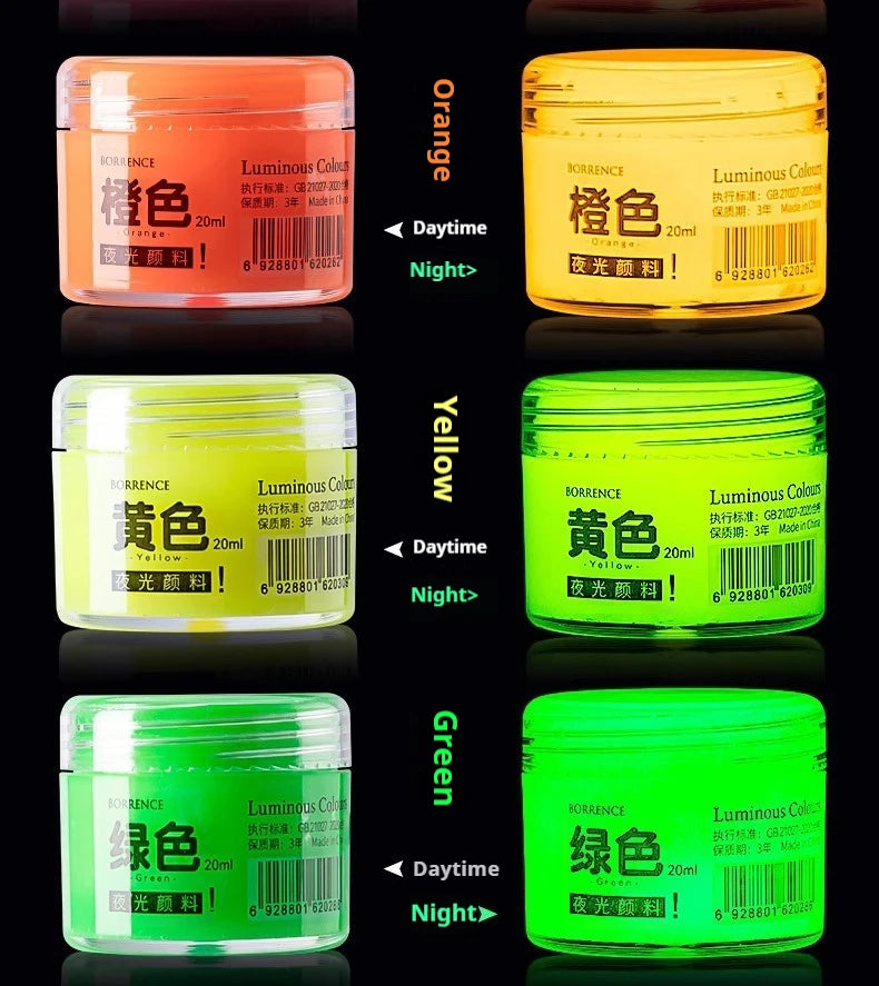 Glow-in-the-dark Pigment 20ml Fluorescent Acrylic Pigment