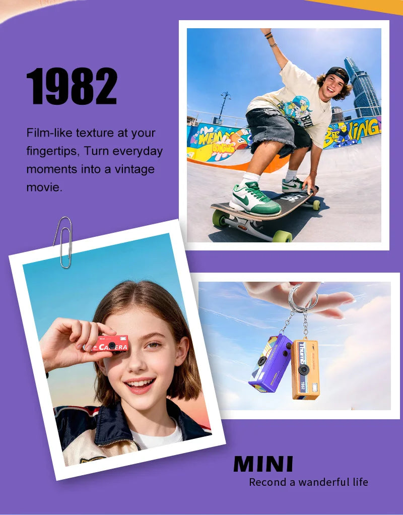 Digital Mini Camera with 180° Flip Screen