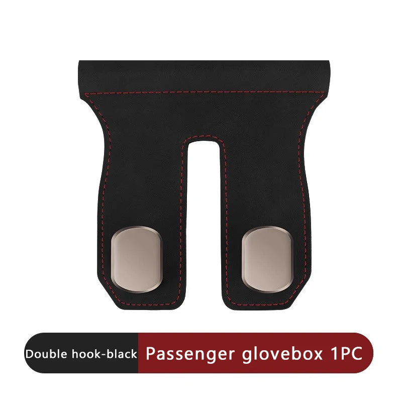SEAMETAL Car Seat Hook Hanger Co-Pilot Storage Box Hanger Metal Hook for Bag Luxury Suede 15KG Large-Bearing Car Handbag Holder