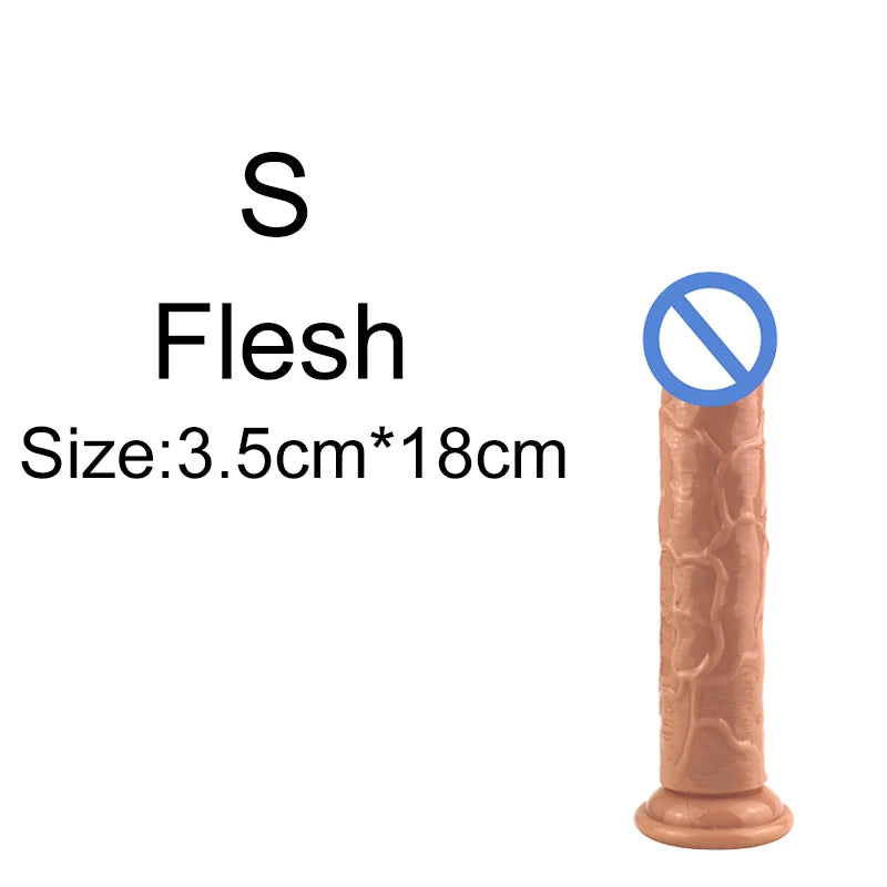 Non-Electric TPE Adult Toy with Suction Base – Size Options