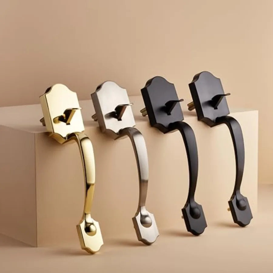 Front Door Lock Set with Tulip Knob, Single Cylinder Handleset