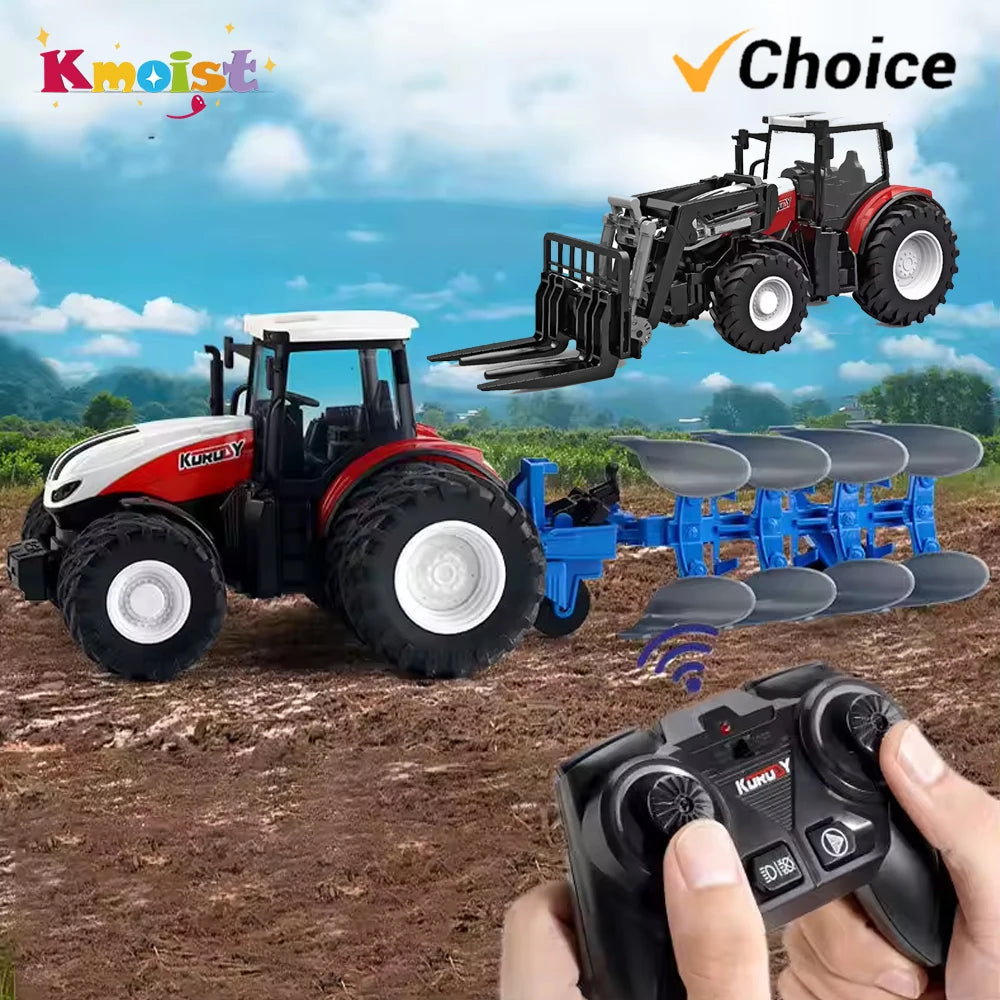 RC Farm Tractor Models & Separate Accessories, 1:24 Range