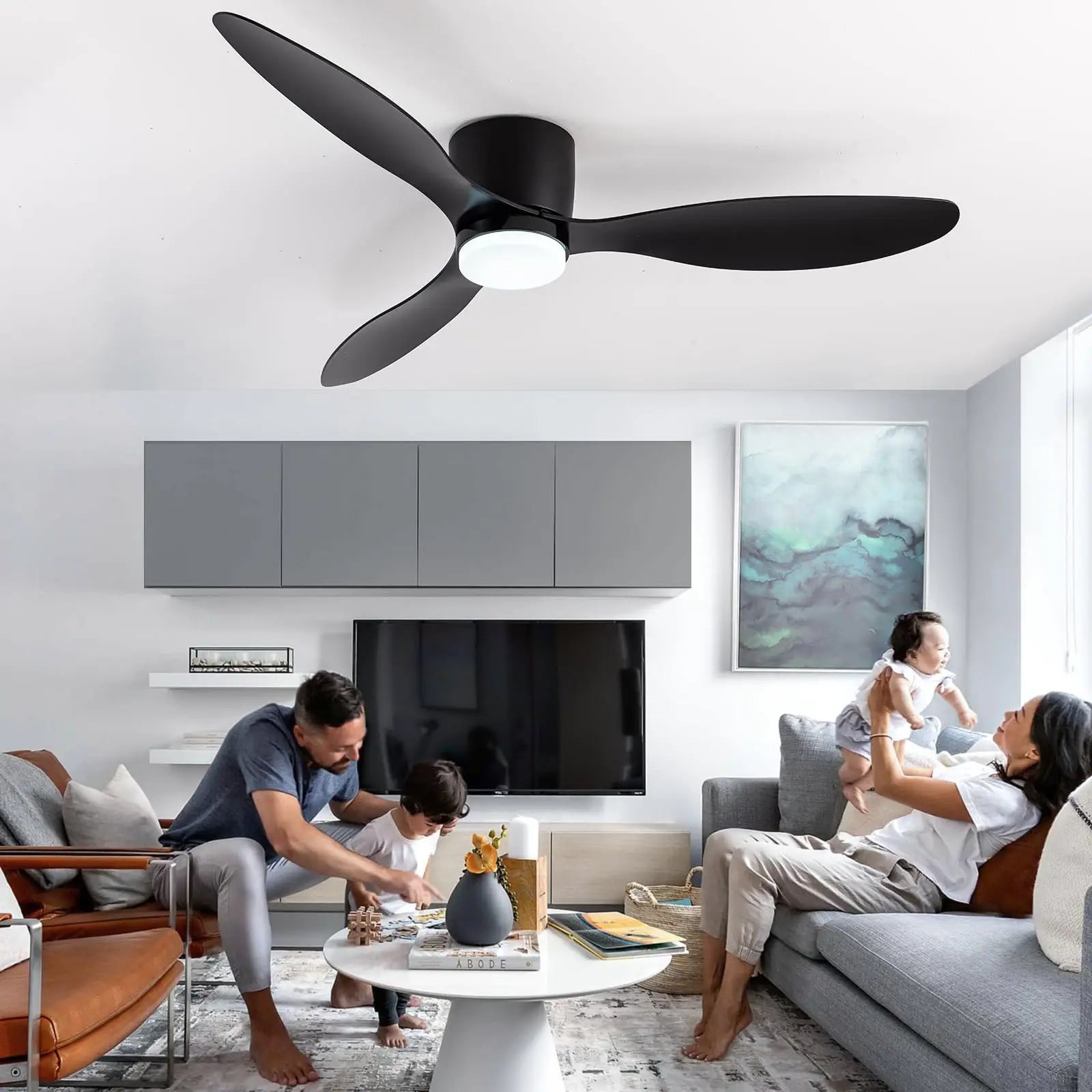 Ceiling Fan with Light and High-Airflow LED for Modern Living Spaces
