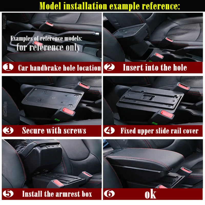 Universal Car Armrest Box with Storage
