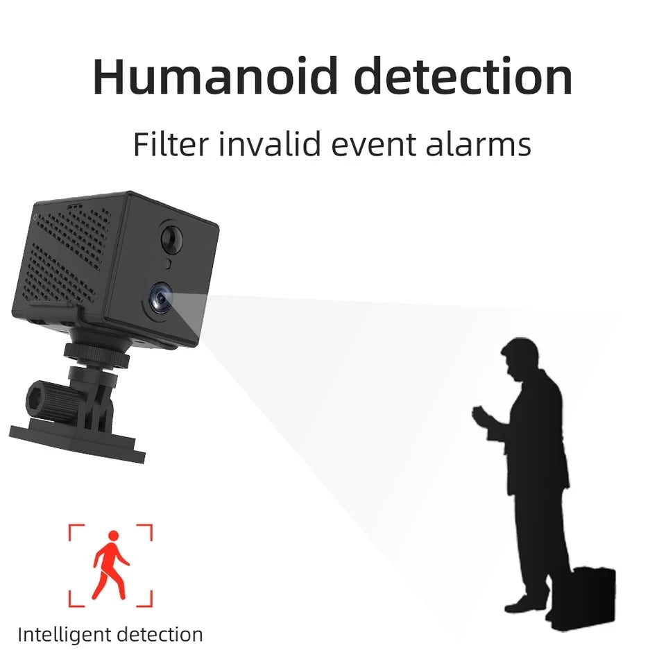 5MP HD 4G Or WiFi Mini Camera Indoor Night Vision Surveillance Security Monitoring 3000mAh Battery Low Power Home Cam