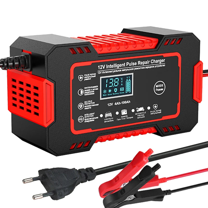 12 V 6 A Lead-Acid Battery Charger with LCD